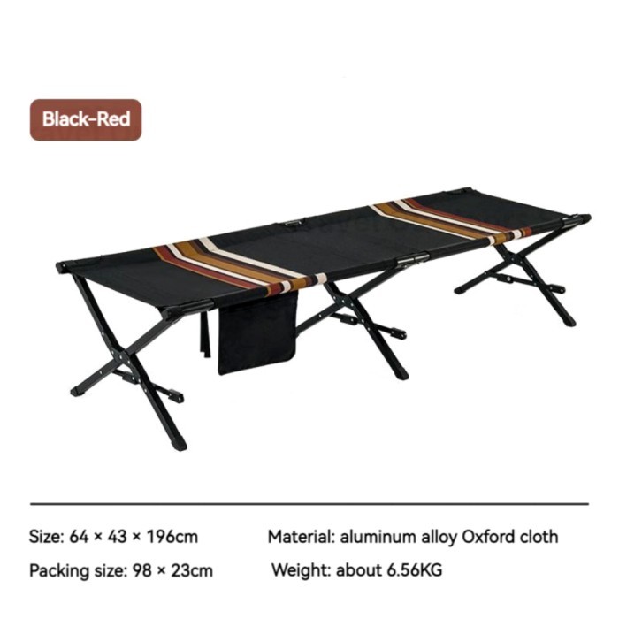 {DianShop} FOLDING CAMPING BED NATUREHIKE NH19X003-C VELBED CAMPING TEMPAT TIDUR - Sunset Red Diskon