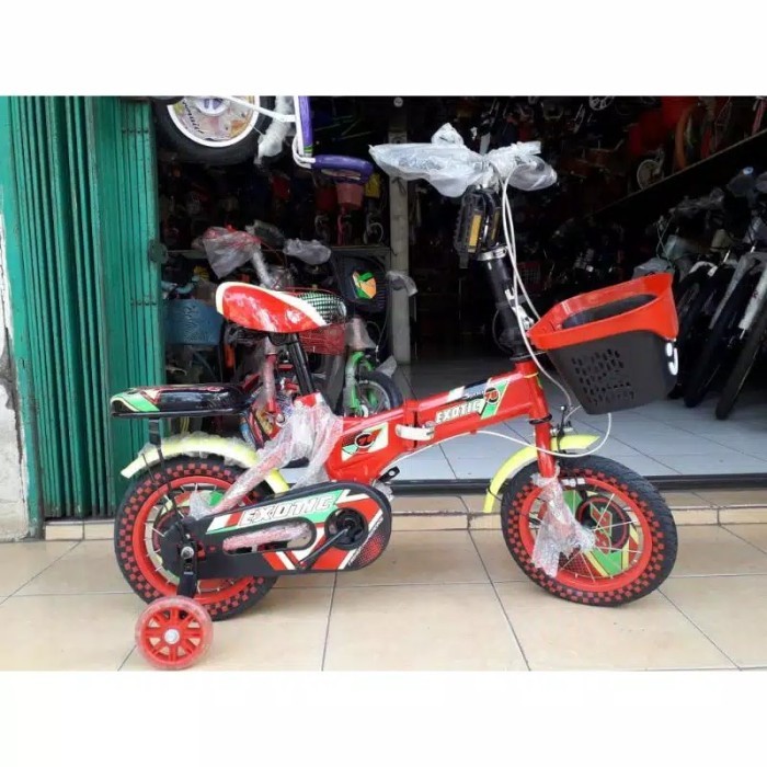 {DianShop} Sepeda Lipat 12 Inch Exotic - Merah Diskon