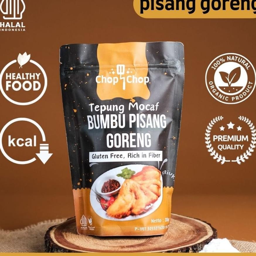 

Chop Chop Tepung Mocaf Pisang Goreng - Gluten Free Organik - Tepung Sehat Rendah Kal 200Gram