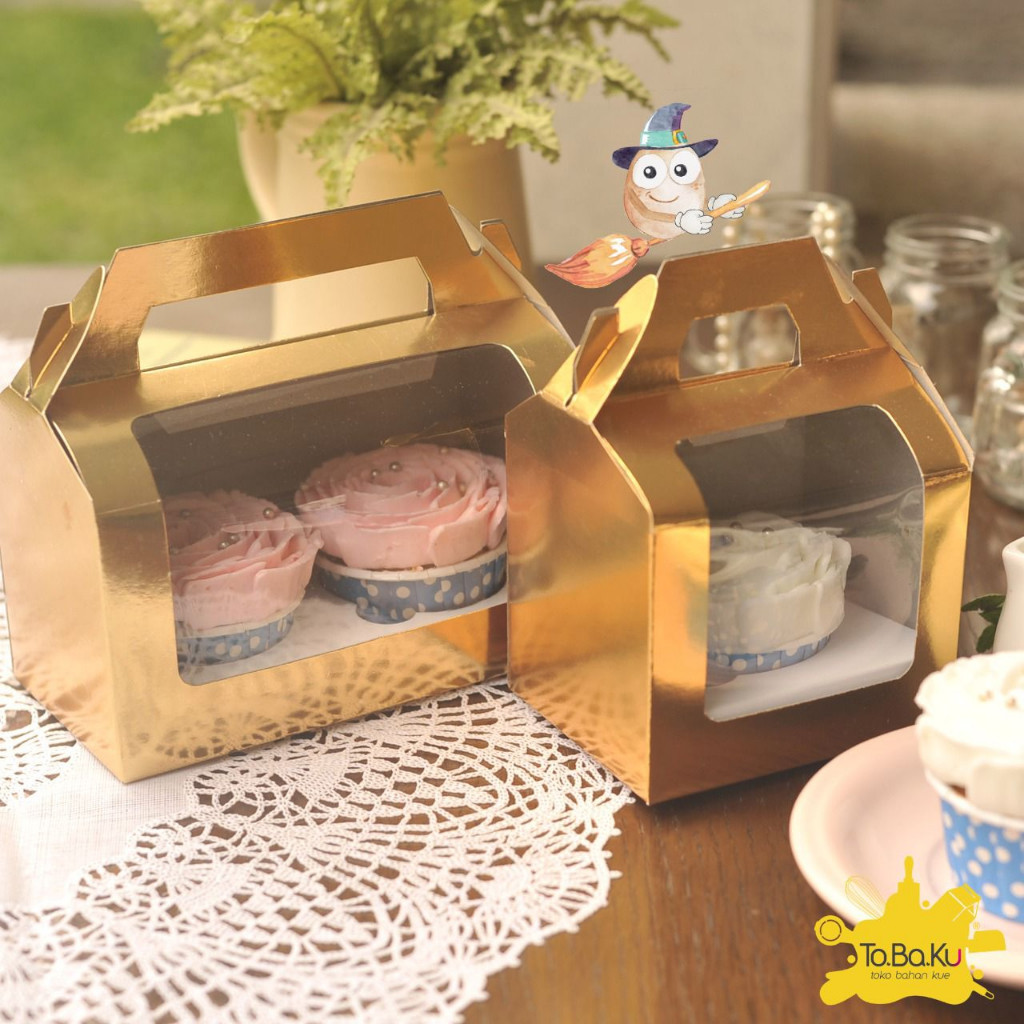 

Kotak Cup Cake Emas Lubang 2 Tenteng (pack isi 10pcs)