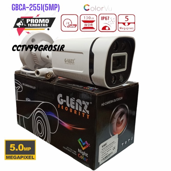 Camera Cctv Outdoor Colorvu 5Mp Glenz Black Series Cctv Full Color