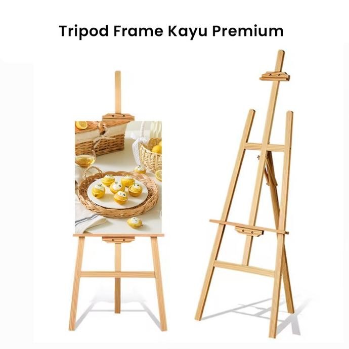 

Standing Tripod Wooden Easel Tripod Kayu Stand Lukis Bingkai Foto - Tripod Besi, 150 cm H85S