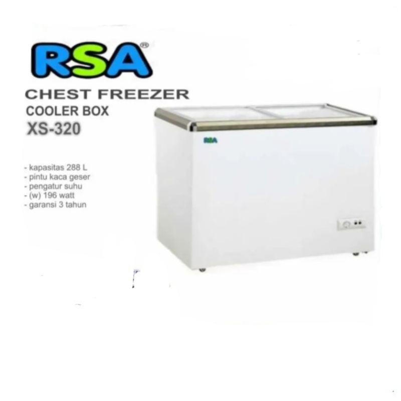 RSA XS 320 Chest Freezer Box Sliding 300L Lemari Pembeku Es Krim By GEA
