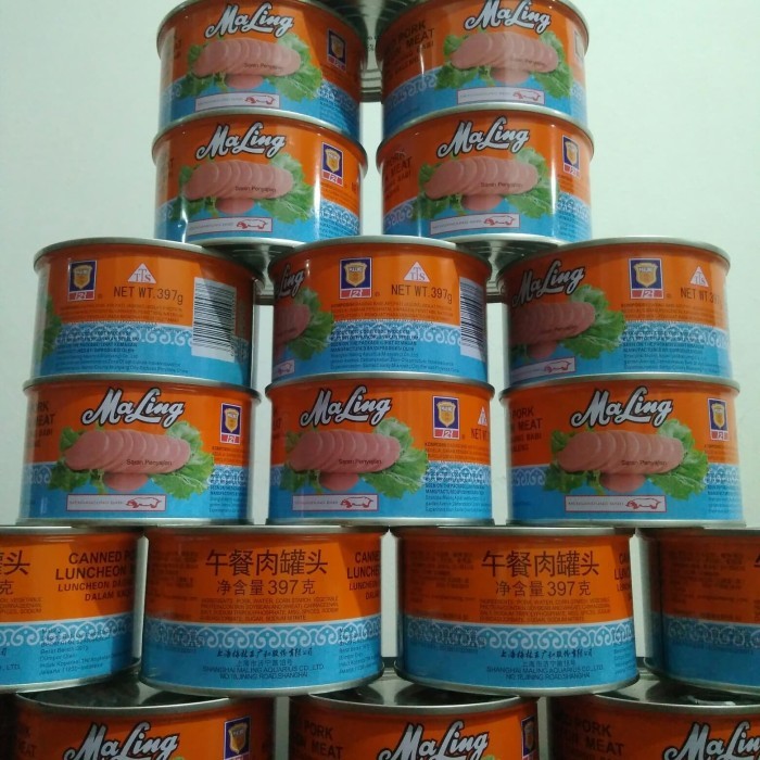 

Paket 4 kaleng TTS maling pork luncheon meat kaleng besar