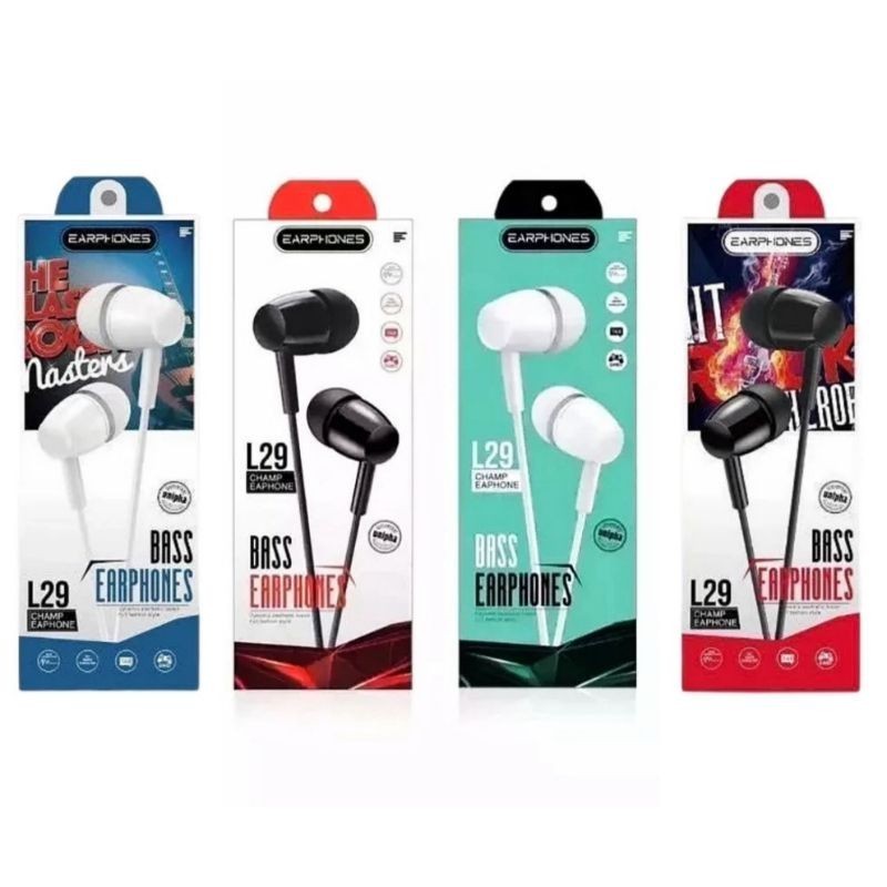 Headset hf JBL L29 colokan 3.5 universal extra bass pack import Superbass Handsfree L29 Stereo Bass