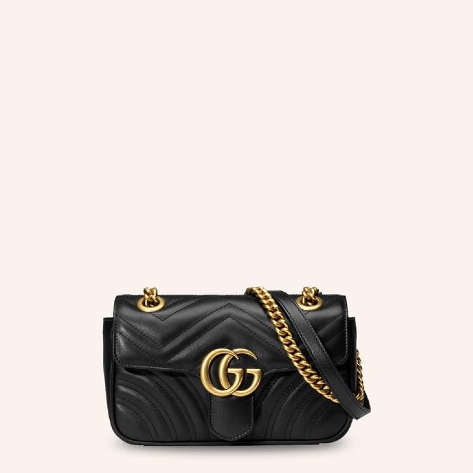 Tas Gucci | GG Marmont Matelass Bag - Mini - Black leather
