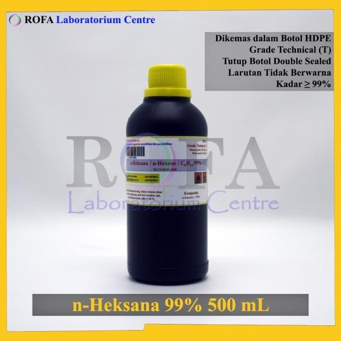 N-Hexane / N-Heksana / Normal Heksana / C6H14 Teknis 500 mL