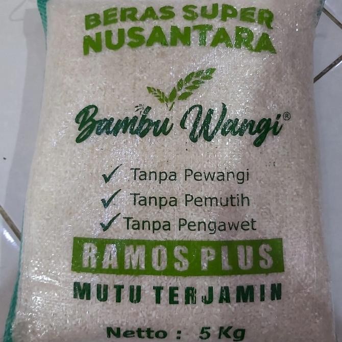 

Beras Ramos Plus - Merk Bambu Wangi 5 Kg