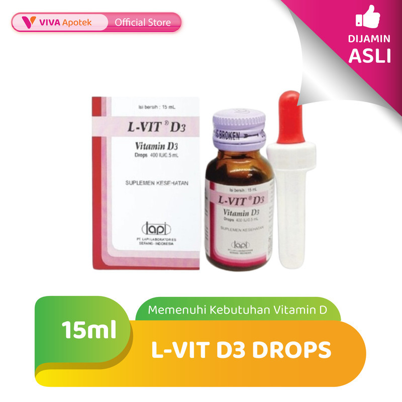 L-Vit D3 Drops untuk Memenuhi Kebutuhan Vitamin D (15 ml)