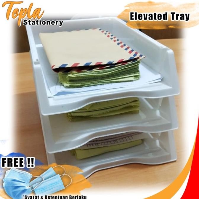 

Rak Meja Rak Dokumen Kertas 3 Susun - Document Tray