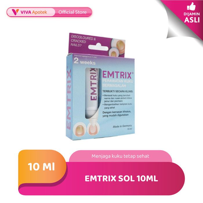 Emtrix Sol untuk Perawatan Kuku Rusak, Retak & Rapuh (10 ml)