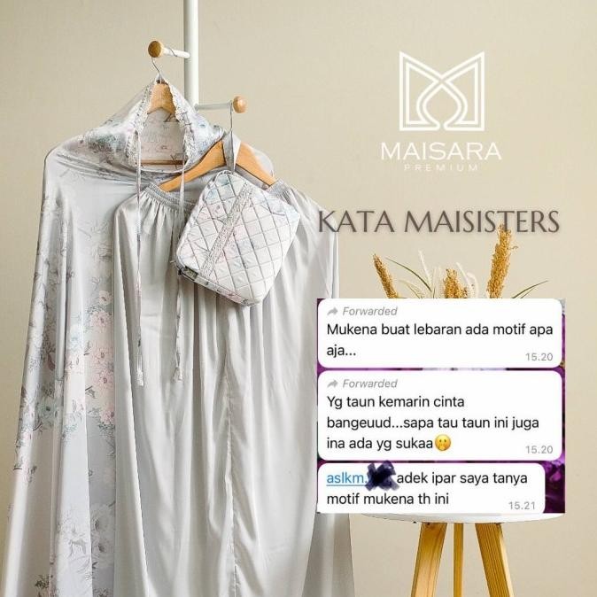 Mukena Silk Shabby Maisara Premium / Silk Floral Maisara Original