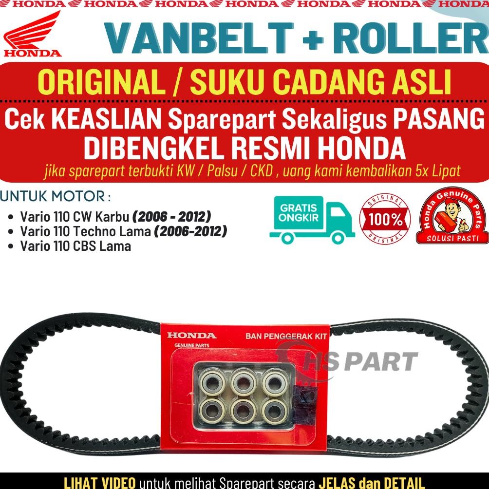 Vbelt Vanbelt Vario 110 Karbu Original AHM , Vanbelt Vario Techno 110 Karbu Original , Roller Vario 