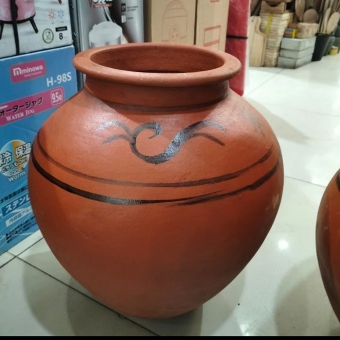 Han Gentong Tanah Liat Besar / Gentong Beras / Gentong Air 15 Liter