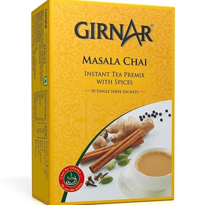 

Kualitas terbaik] Teh India Masala Chai Girnar 10 Sachets /Instan Tea Premix/Jahe &Lada