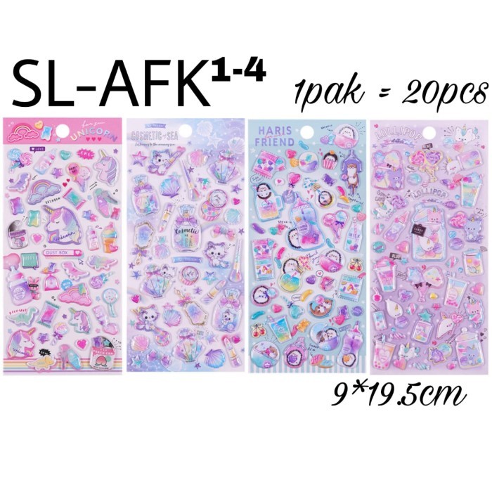 

New Item! Sticker Unicorn Lollipop Cosmetic Sea Stiker Timbul 3d Soft Murah