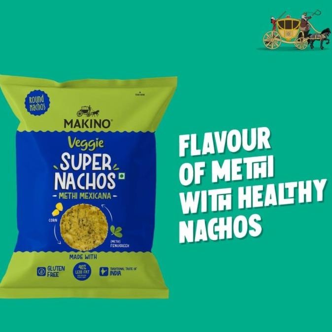 

,,,,,,,] SUPER NACHOS METHI MEXICANA MAKINO VEGGIE 60G / Snack Jagung