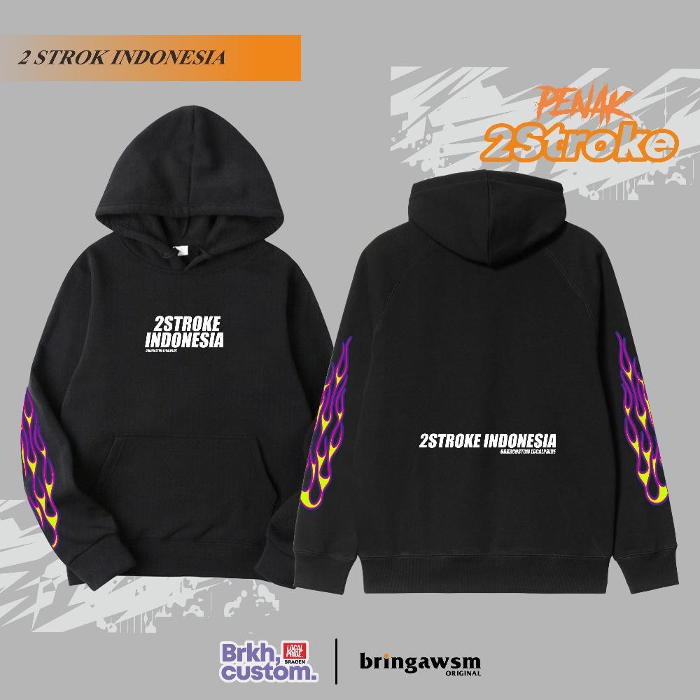 Terlaris Hoodie 2Stroke Purple Flame Edition 001 Hoodie 2Stroke Hoodie Racing Indonesia