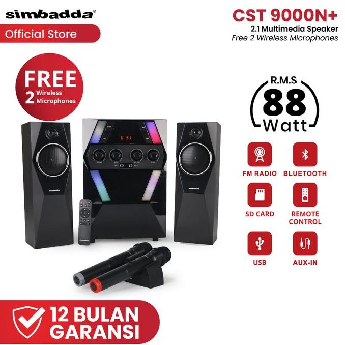 Speaker Bluetooth Simbadda CST 9000N+ Subwoofer Mega Bass Karaoke