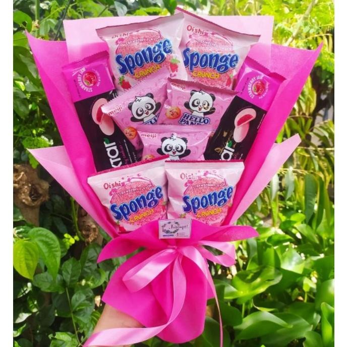

New Arival (S) Buket SNACK PINK cantik lucu HELLO PANDA NEXTAR/paket/bingkisan Snack Ulang Tahun/Ultah/ Wisuda/Kado/Hadiah Sale