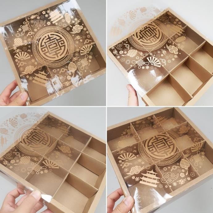 #####] Dus mika imlek eggtart sekat 9 " COKLAT " + Tag