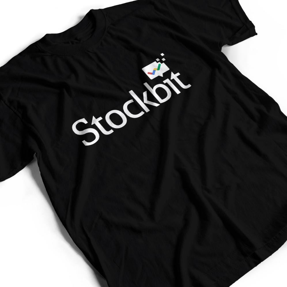 Promo Kaos Pria Stockbit Logo Fintech Dewasa Baju Atasan Unisex