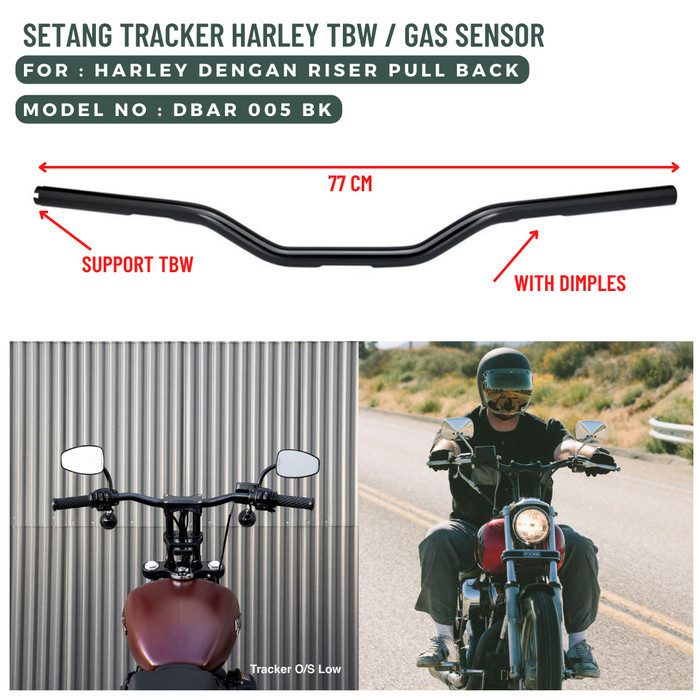 Jual Setang Handlebar Tracker Tbw Gas Sensor Harley Dbar 005 Bk Hitam