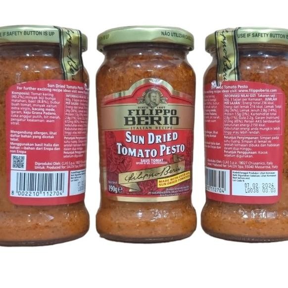

Filippo Berio Sauce Sun Dried Tomato Pesto 190 Gr