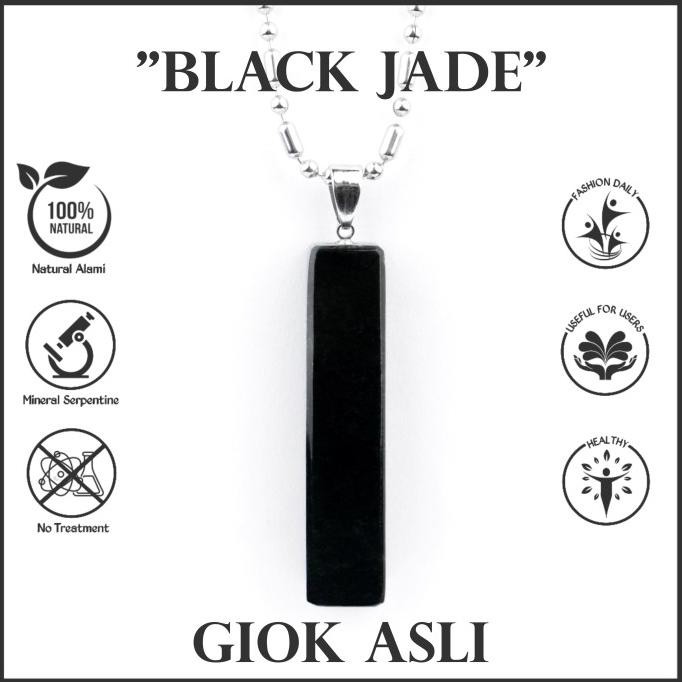 

Liontin Kesehatan Batu Natural Giok Hitam OR Jade H85ID