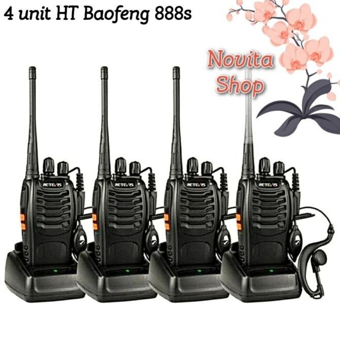 Paket 4 Radio HT Walkie Handy Talky Bf 888s Sudah Terkoneksi
