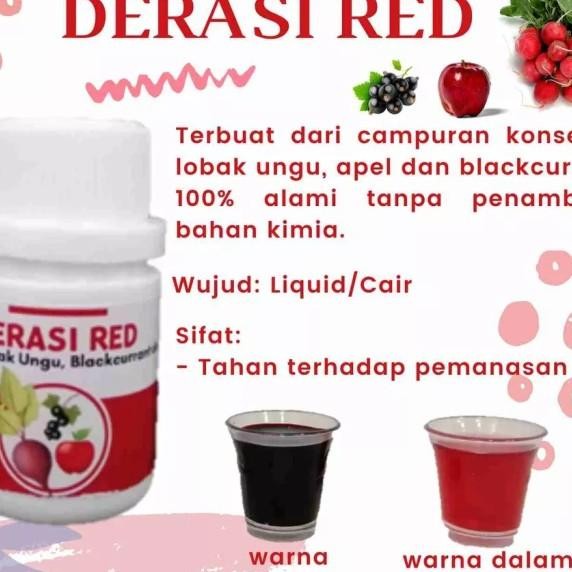 

Derasi Red Pewarna Makanan Ala Konsentrat Lobak Ungu, Apel Food