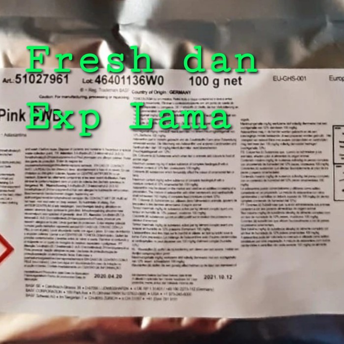 Lucantin Pink (Original Astaxanthin 10% Basf) 100 Gram