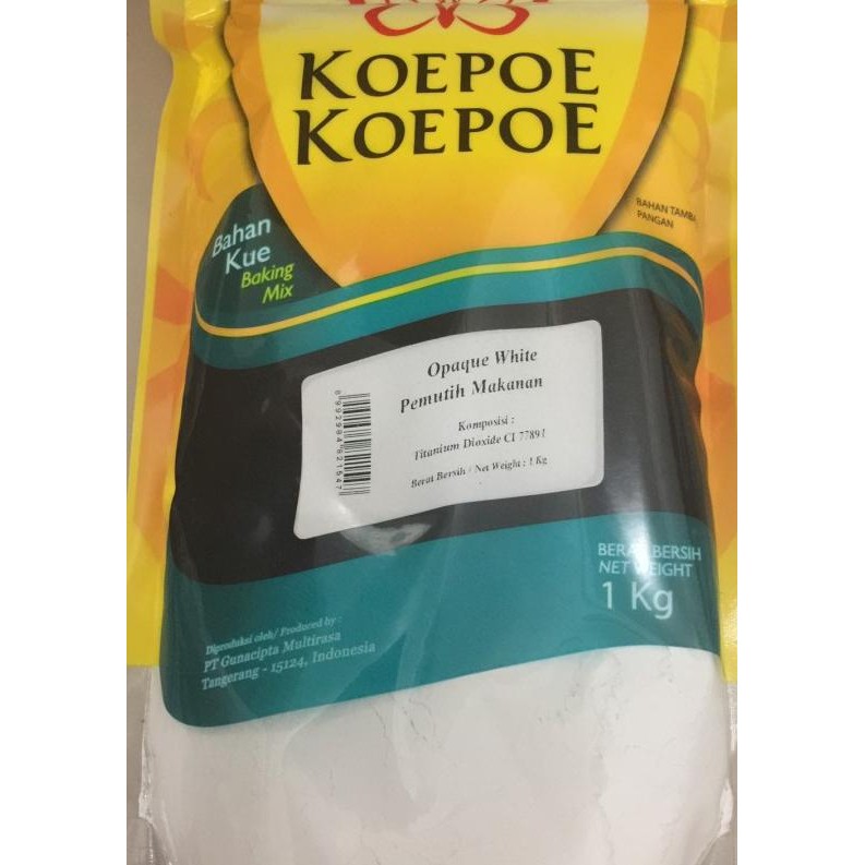 

Pewarna Putih Koepoe Koepoe Opaque White Pemutih Makanan 1 Kg