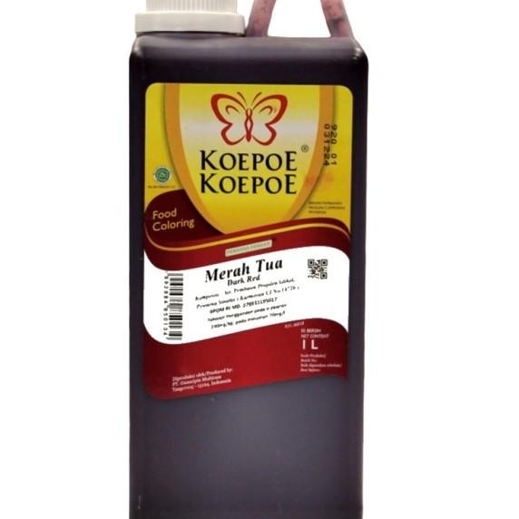 

Koepoe Koepoe Pewarna Merah Tua 1 Liter Food Colng Dark Red 1L