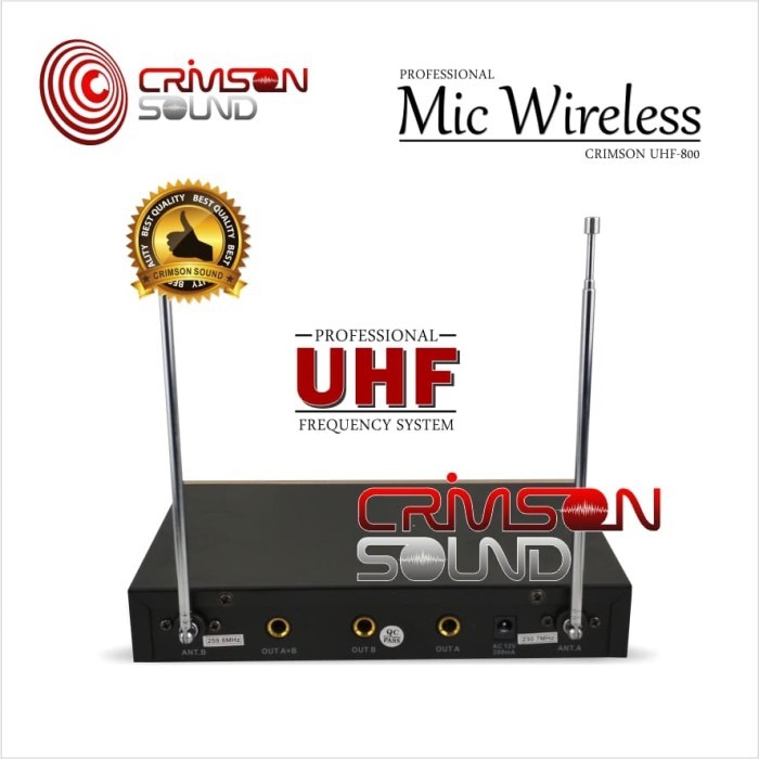 Ready MIC WIRELESS CRIMSON UHF-800 UHF Frekuensi