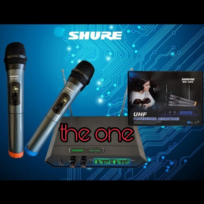 Ready mic wireless shure WR889 / WR 889 2 mic pegang