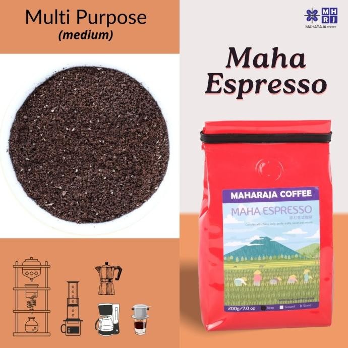 

Kopi Espresso Blend 200G Bubuk Maharaja Coffee