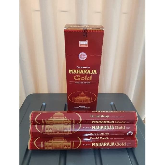 ] PER BOX Dupa India Aromaterapi Hexa Darshan Maharaja Gold LONG PANJANG
