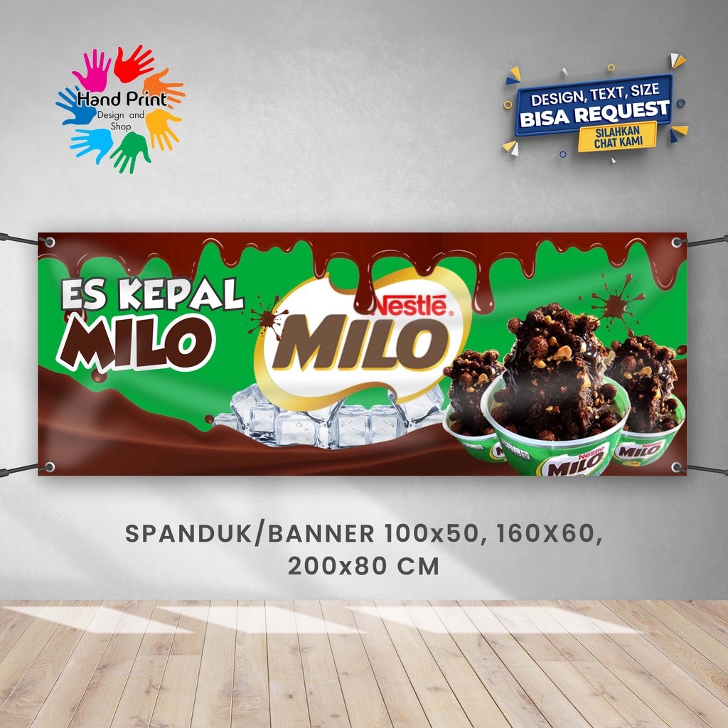 Spanduk Banner Es Es Kepal Milo Gratis Memesan Desain