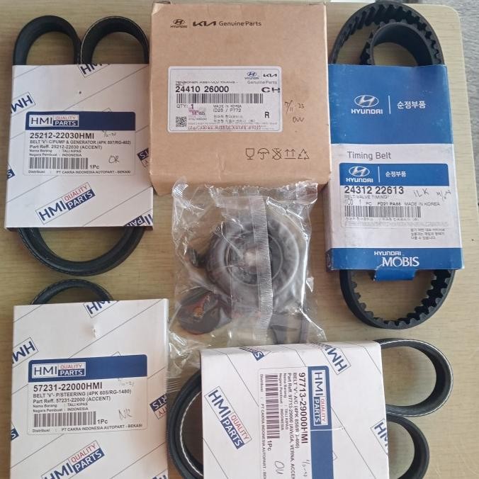 New Timing Belt Set Hyundai Verna Avega Getz Paket Timing Belt Set Hyundai