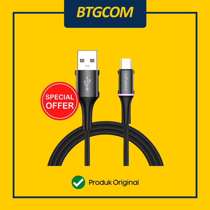 VIVAN VDM100/VDM200 KABEL DATA USB TO MICRO CABLE QUICK CHARGE 1M/2M