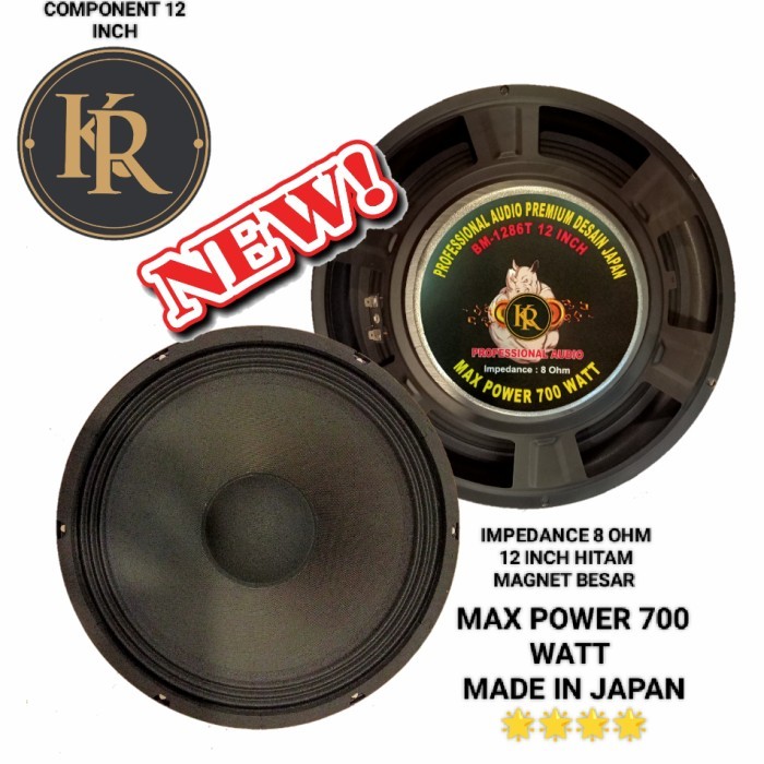 Speaker component KR 12 INCH CB full range magnet besar 700 watt