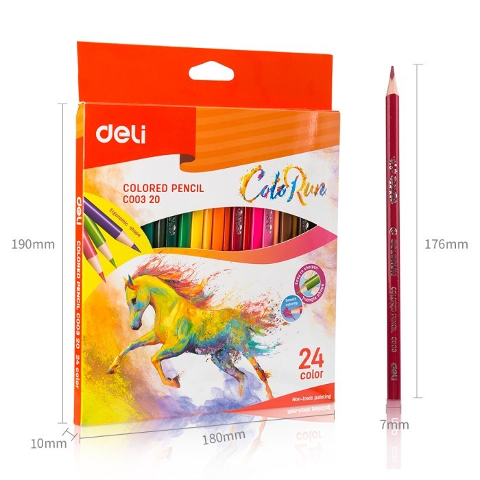 

DELI - EC00320 Color Pencil / Pensil Warna Anak Isi 24 PCS