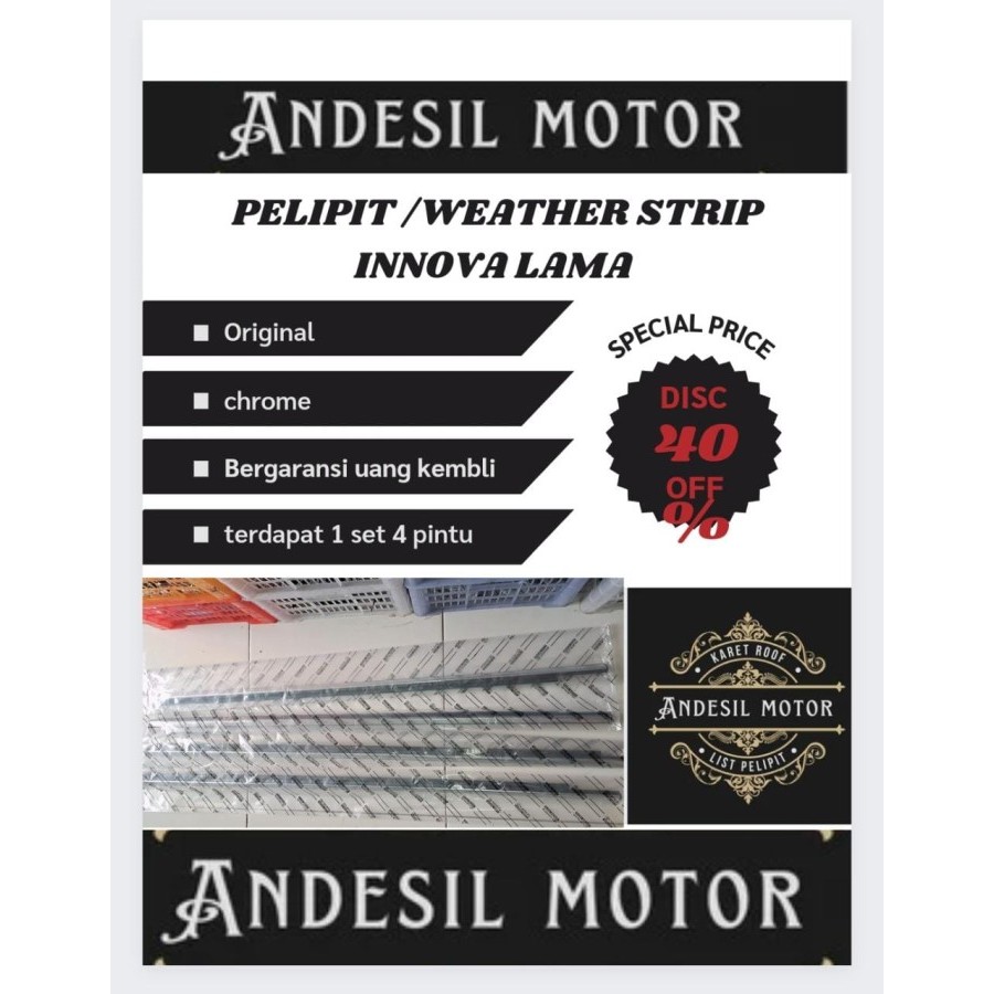 List Pelipit Kaca Samping Innova Lama 2005-2015 Original Baru