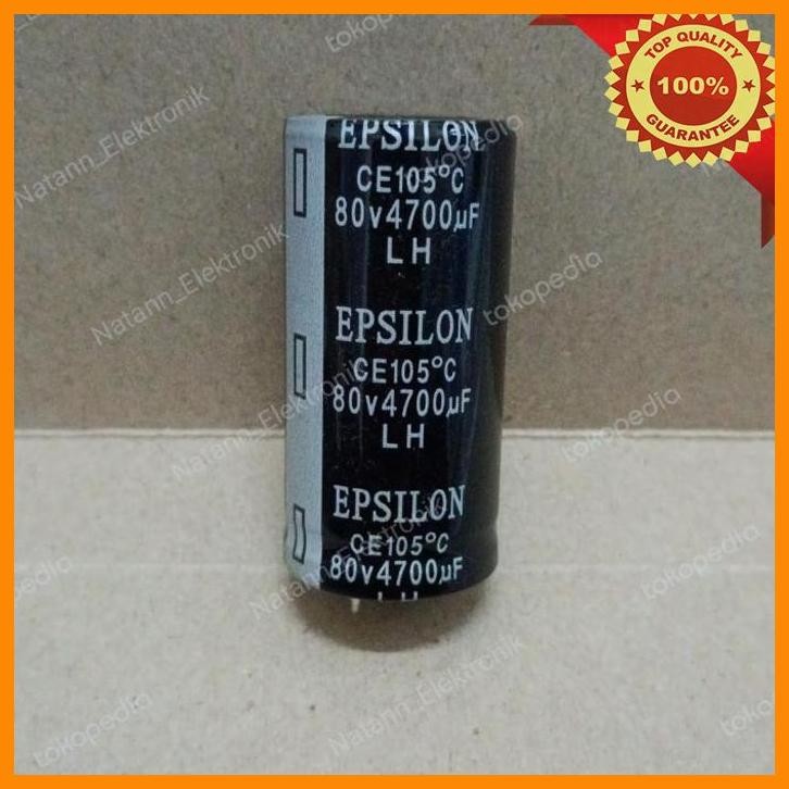 (MASDU) 6223 KAPASITOR ELCO 4700UF 4700 UF 80V 80VOLT 80 VOLT EPSILON LH KOREA