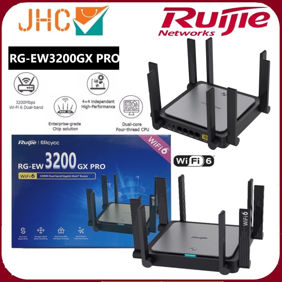 RUIJIE RG-EW3200GX PRO 3200Mbps WiFi-6 Dual Band Gigabit Mesh Router