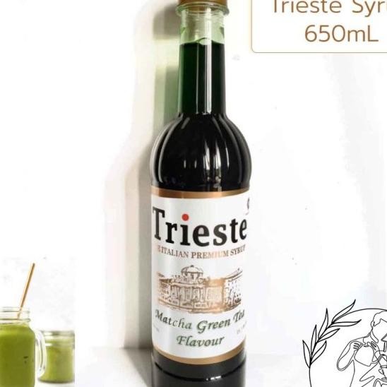 

650Ml Green Tea Trieste Syrup Sirup Kopi Coffee - Teh Hijau
