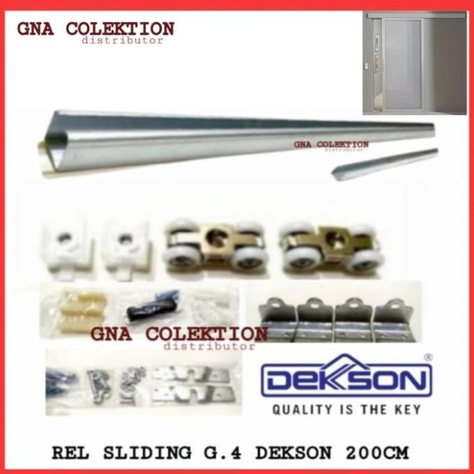 Rel Sleding Original Dekson G.4 1Set Rel Pintu Geser 200Cm Asli Import