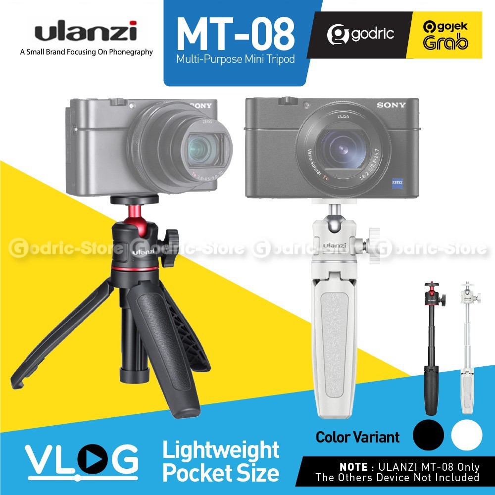 Tiang Ekstensi Mini Ulanzi MT-08, Tripod Vlogging untuk Kamera Mirrorless & Ponsel Pintar HP MT08 |g