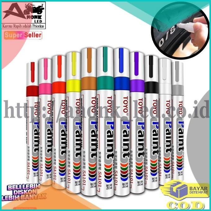 

Spidol Ban Mobil Motor Anti Air / Pain Marker Permanent Toyo Waterprof